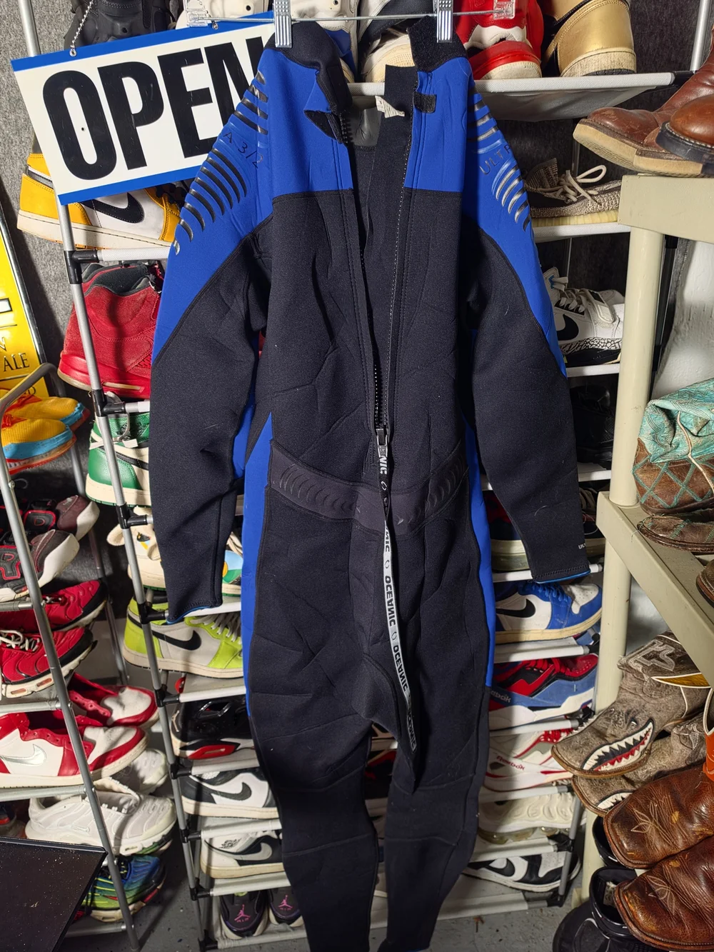 🔥 Men’s Blue & Black Oceanic XL Wetsuit Swim Dive Gear
